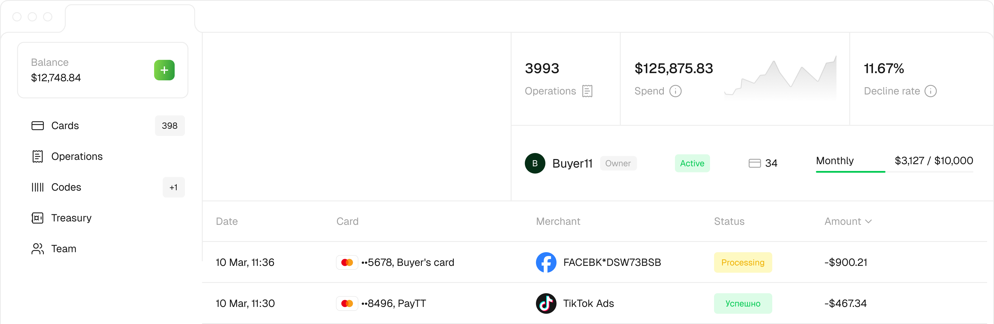 Dashboard [FBM]Cards