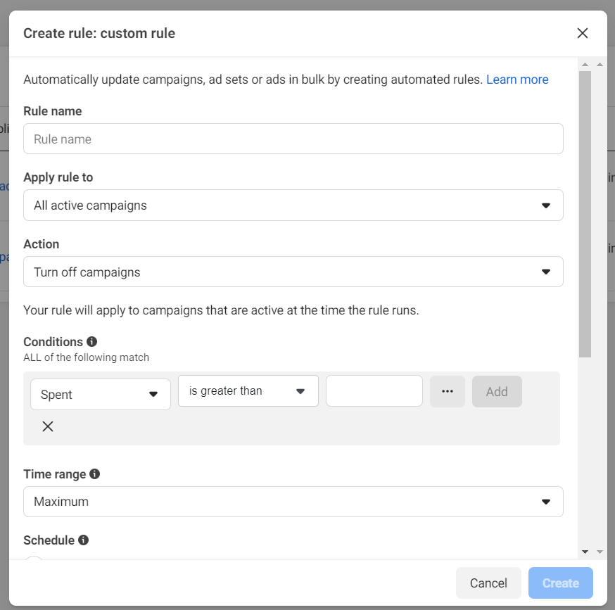 Как выключать рекламу Facebook на ночь?